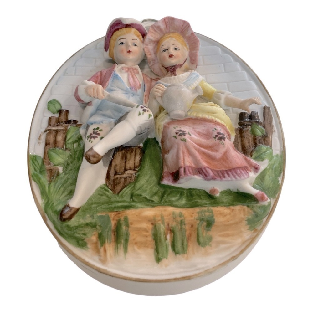 Vintage Bisque Original Arnart Creation
Japan Hand Painted Victorian Wall
Decor.